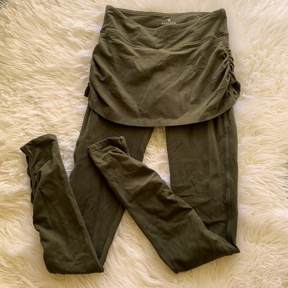 SOLD ATHLETA 2 in 1 skirt SMALL TALL Green - Picture 2 of 7